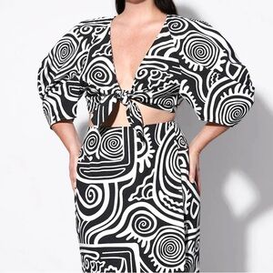 Mara Hoffman Navya tie-front top size xl